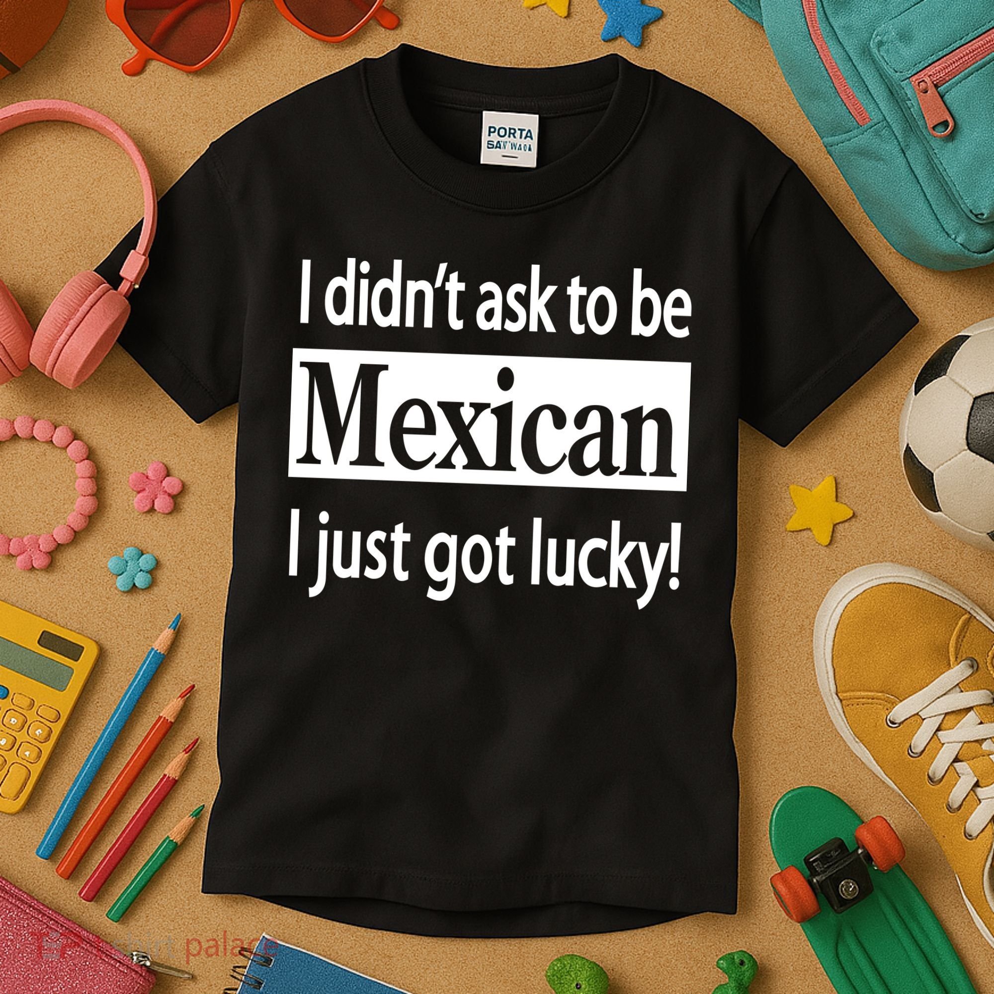 I Didn't Ask To Be Mexican I Just Got Lucky Kids T-Shirt