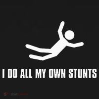 I Do All My Own Stunts Dark Ornament thumb 1