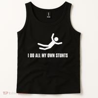 I Do All My Own Stunts Dark Tank Top thumb 2