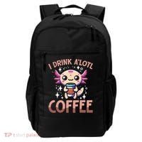 I Drink A'lotl Coffee Funny Axolotl Kawaii Backpack thumb 0