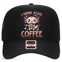 I Drink A'lotl Coffee Funny Axolotl Kawaii Hat thumb 0