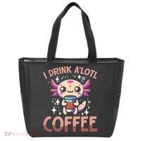 I Drink A'lotl Coffee Funny Axolotl Kawaii Tote Bag thumb 0