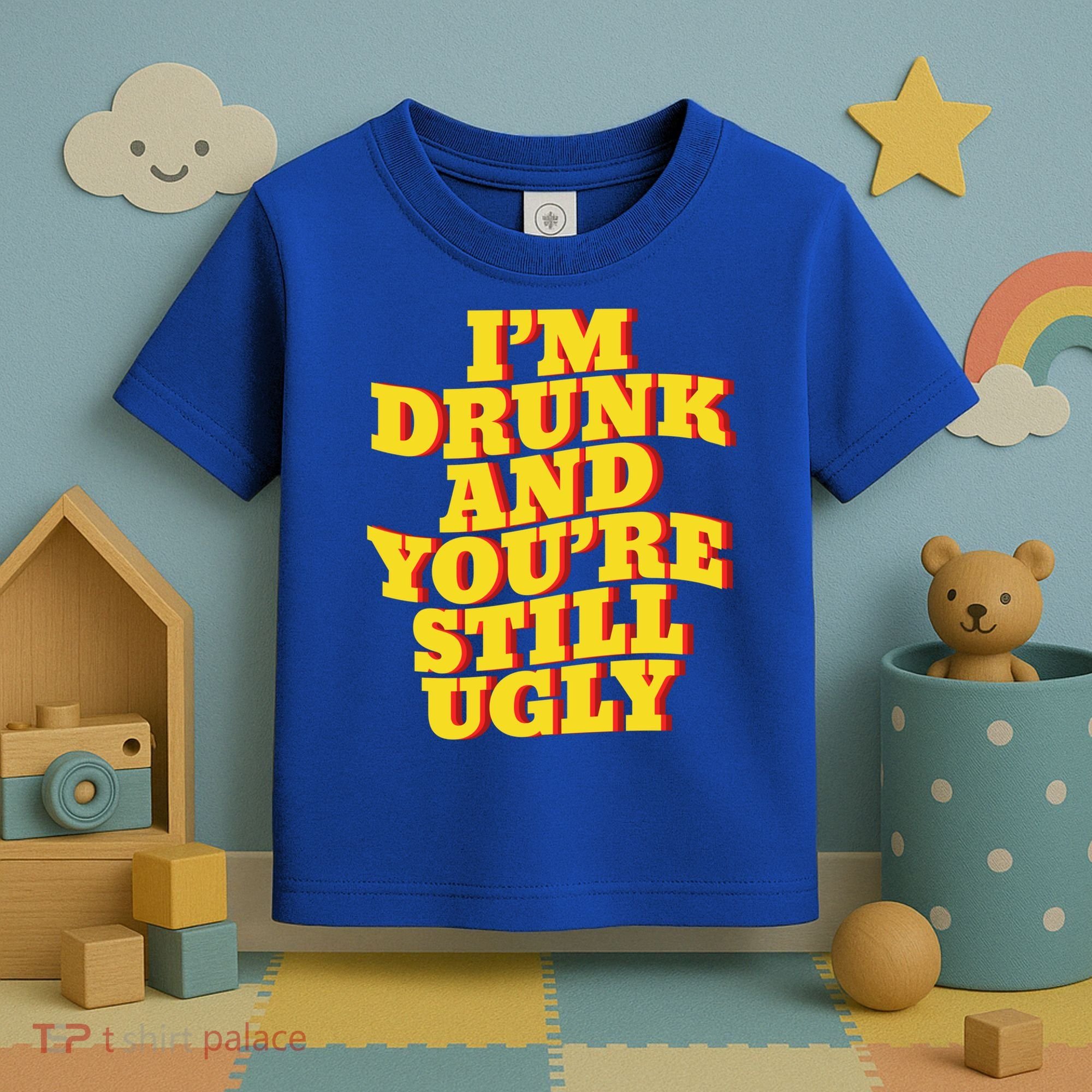 I'm Drunk And You're Still Ugly Drunk Jokes Alcohol Party Gift Toddler T-Shirt