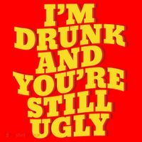 I'm Drunk And You're Still Ugly Drunk Jokes Alcohol Party Gift Santa Hat thumb 1
