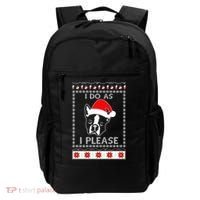 I Do As I Please Boston Terrier Ugly Christmas Sweater Cute Gift Backpack thumb 0