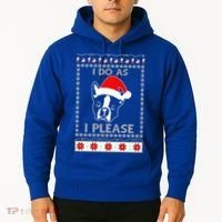 I Do As I Please Boston Terrier Ugly Christmas Sweater Cute Gift Hoodie thumb 2