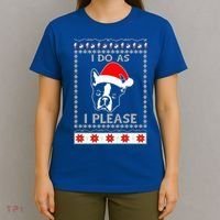 I Do As I Please Boston Terrier Ugly Christmas Sweater Cute Gift T-Shirt thumb 4