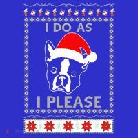 I Do As I Please Boston Terrier Ugly Christmas Sweater Cute Gift Baby Bodysuit thumb 2