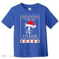 I Do As I Please Boston Terrier Ugly Christmas Sweater Cute Gift Toddler T-Shirt thumb 0