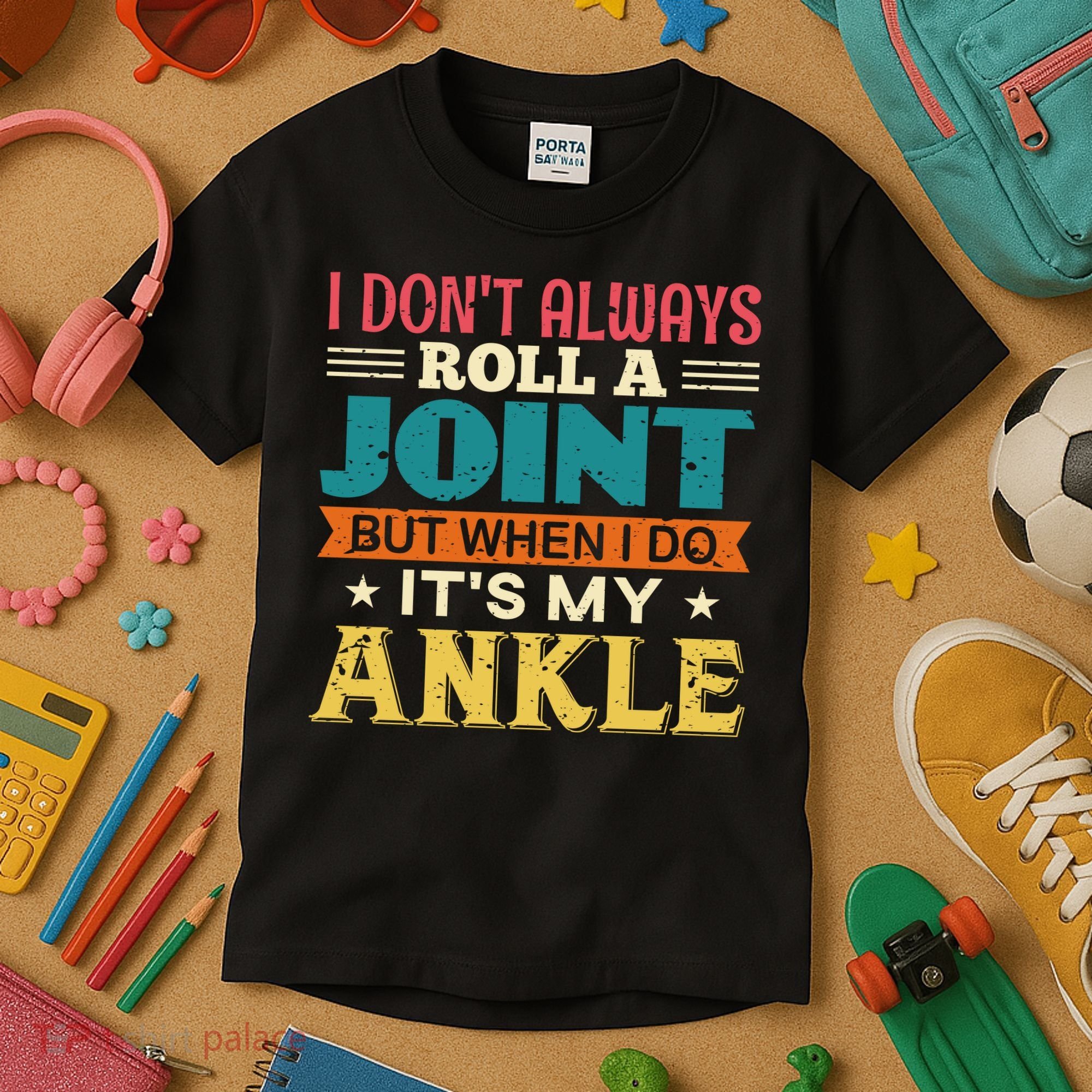 I Don't Always Roll A Joint But When I Do It's My Ankle Kids T-Shirt