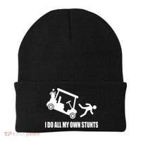 I Do All My Own Stunts Funny Golfer Beanie thumb 0