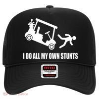 I Do All My Own Stunts Funny Golfer Hat thumb 0