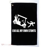I Do All My Own Stunts Funny Golfer Golf Towel thumb 0