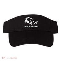 I Do All My Own Stunts Funny Golfer Visor thumb 0