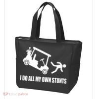 I Do All My Own Stunts Funny Golfer Tote Bag thumb 3