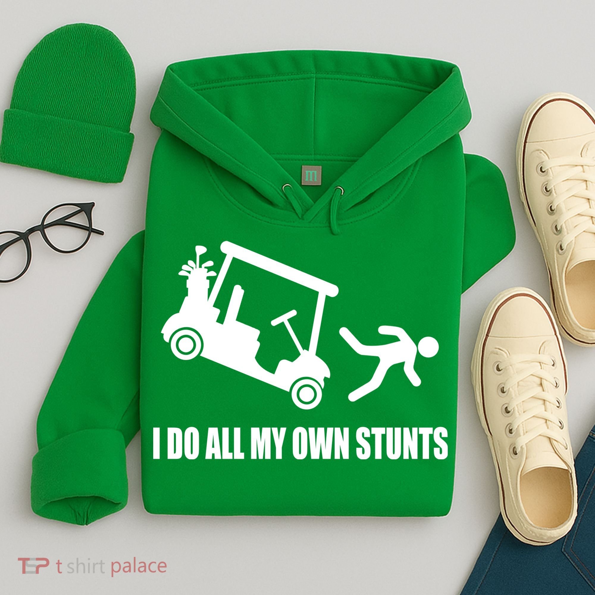I Do All My Own Stunts Funny Golfer Hoodie