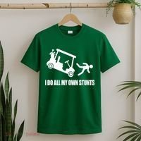 I Do All My Own Stunts Funny Golfer T-Shirt thumb 2