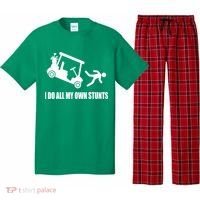 I Do All My Own Stunts Funny Golfer Pajama Set thumb 0