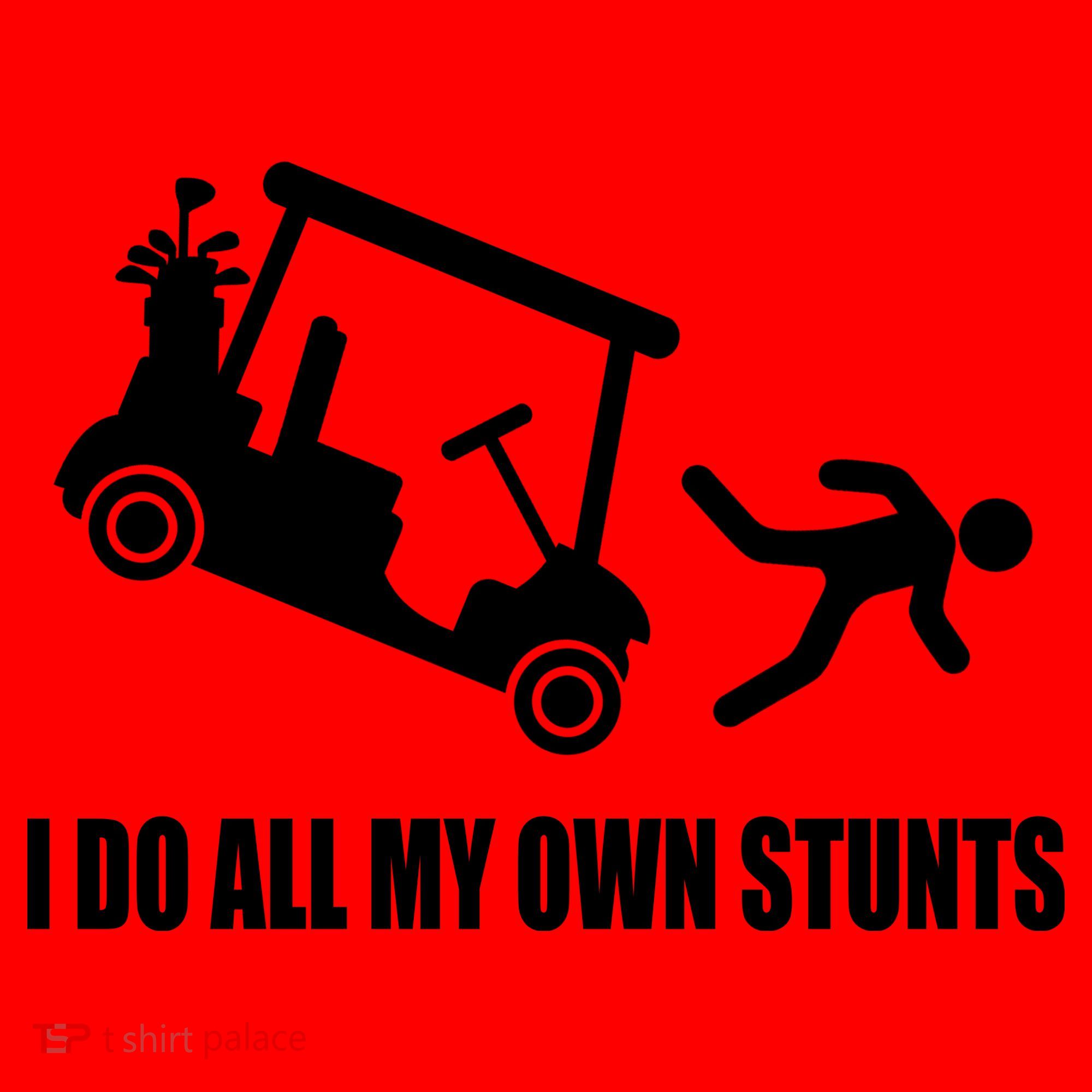 I Do All My Own Stunts Funny Golfer Santa Hat