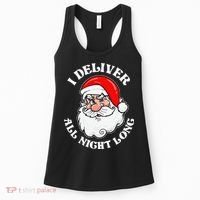 I Deliver All Night Long Naughty Christmas Dirty Xmas Santa Women's Tank Top thumb 0