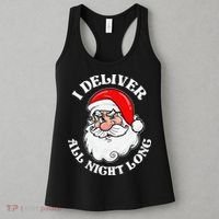 I Deliver All Night Long Naughty Christmas Dirty Xmas Santa Women's Tank Top thumb 3