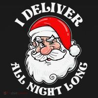 I Deliver All Night Long Naughty Christmas Dirty Xmas Santa Women's Tank Top thumb 5