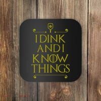 I Dink And I Know Things Funny Pickleball Coaster thumb 0