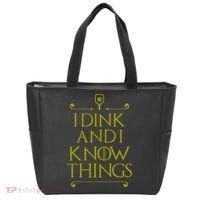I Dink And I Know Things Funny Pickleball Tote Bag thumb 0