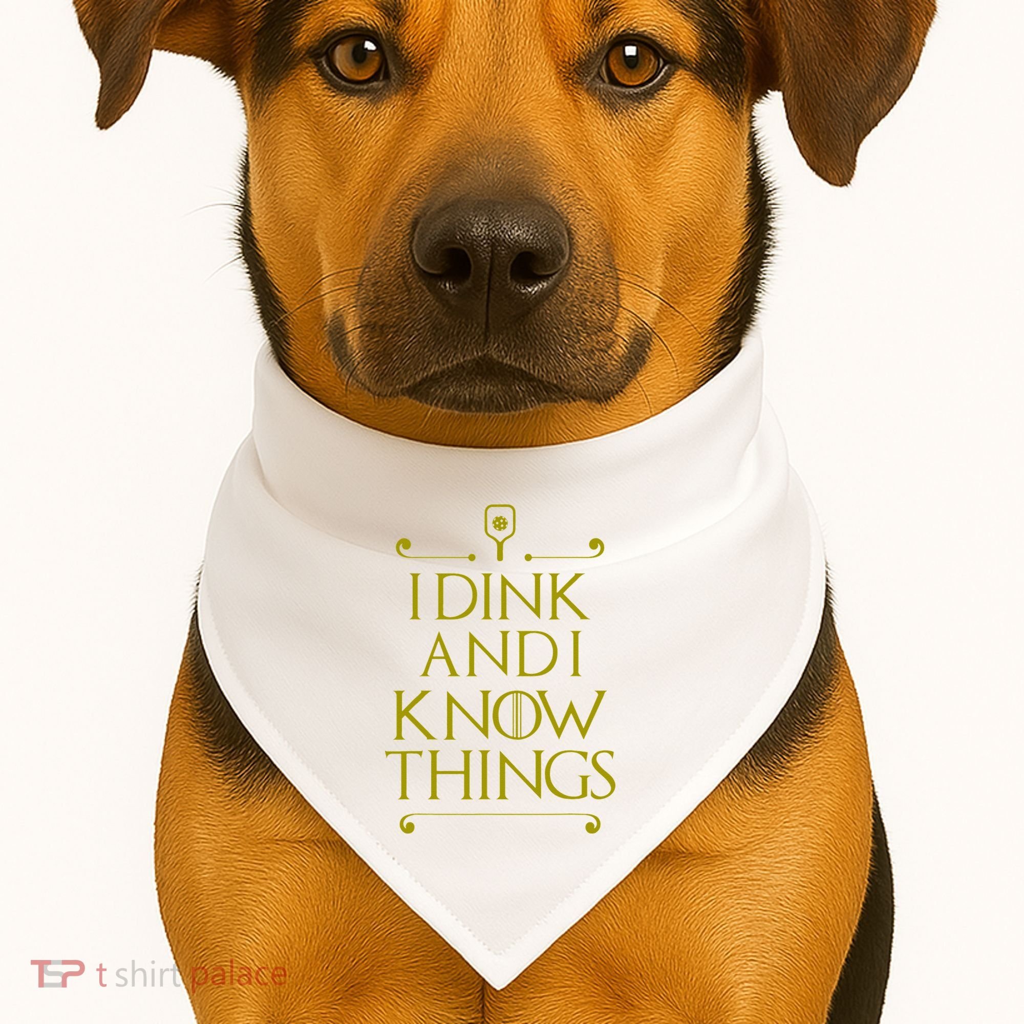 I Dink And I Know Things Funny Pickleball USA-Made Doggie Bandana