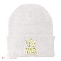 I Dink And I Know Things Funny Pickleball Beanie thumb 0