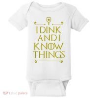 I Dink And I Know Things Funny Pickleball Baby Bodysuit thumb 0