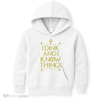 I Dink And I Know Things Funny Pickleball Kids Hoodie
