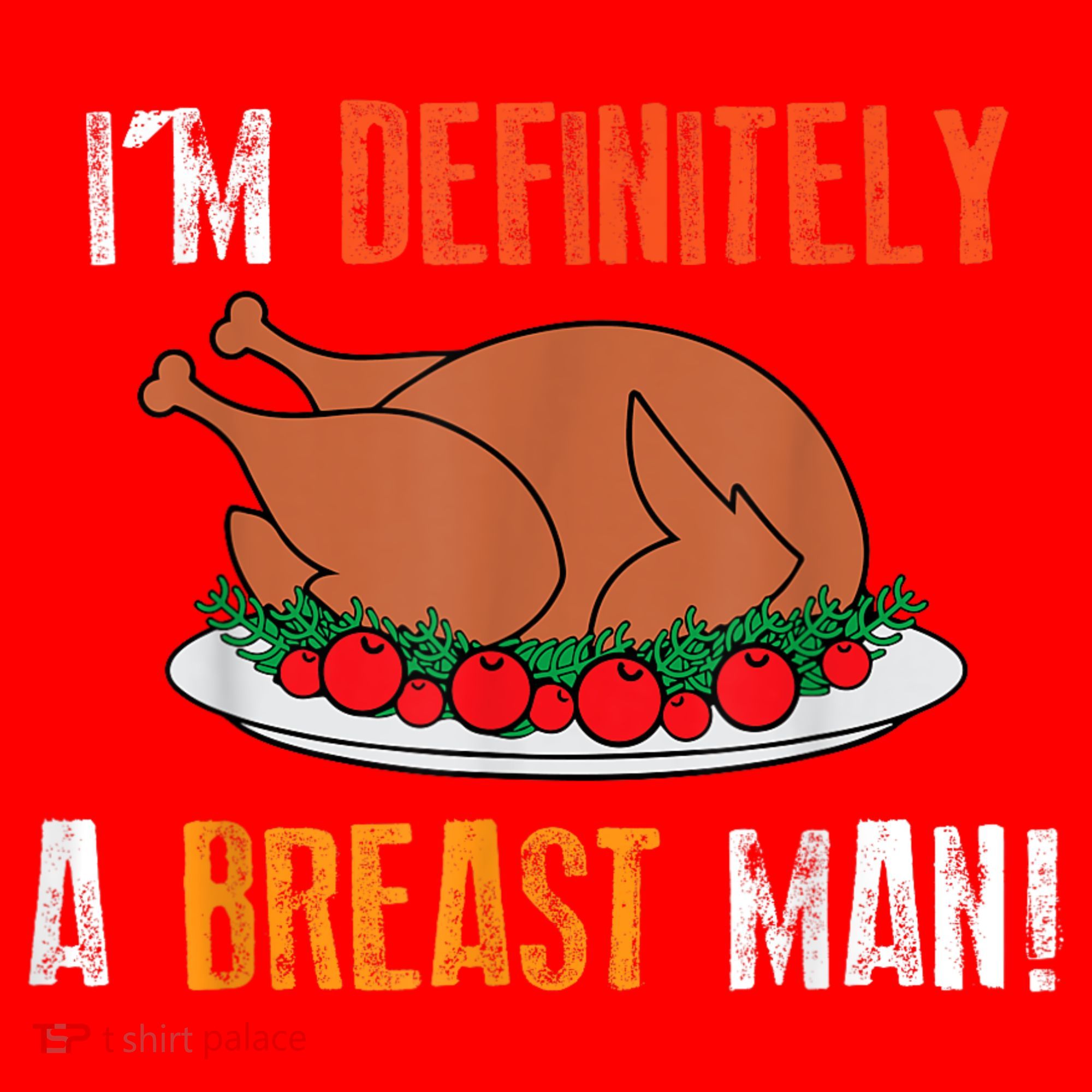 IM Definitely A Breast Man Funny Thanksgiving Turkey Santa Hat