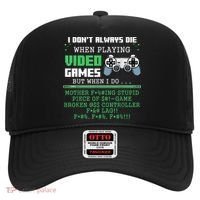 I Don't Always Die When Playing Video Games Controller Gamer Hat thumb 0