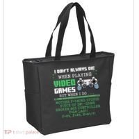 I Don't Always Die When Playing Video Games Controller Gamer Tote Bag thumb 2