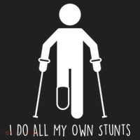 I Do All My Own Stunts Gift Get Well Gift Funny Injury Leg Gift Beanie thumb 2
