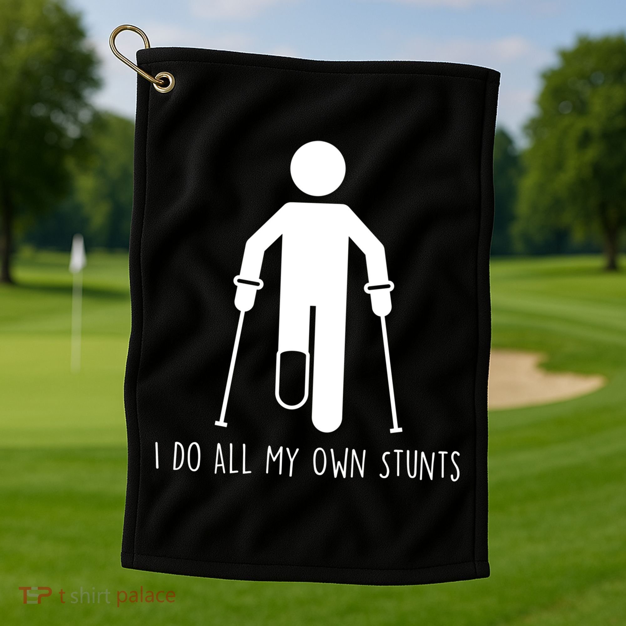 I Do All My Own Stunts Gift Get Well Gift Funny Injury Leg Gift Golf Towel