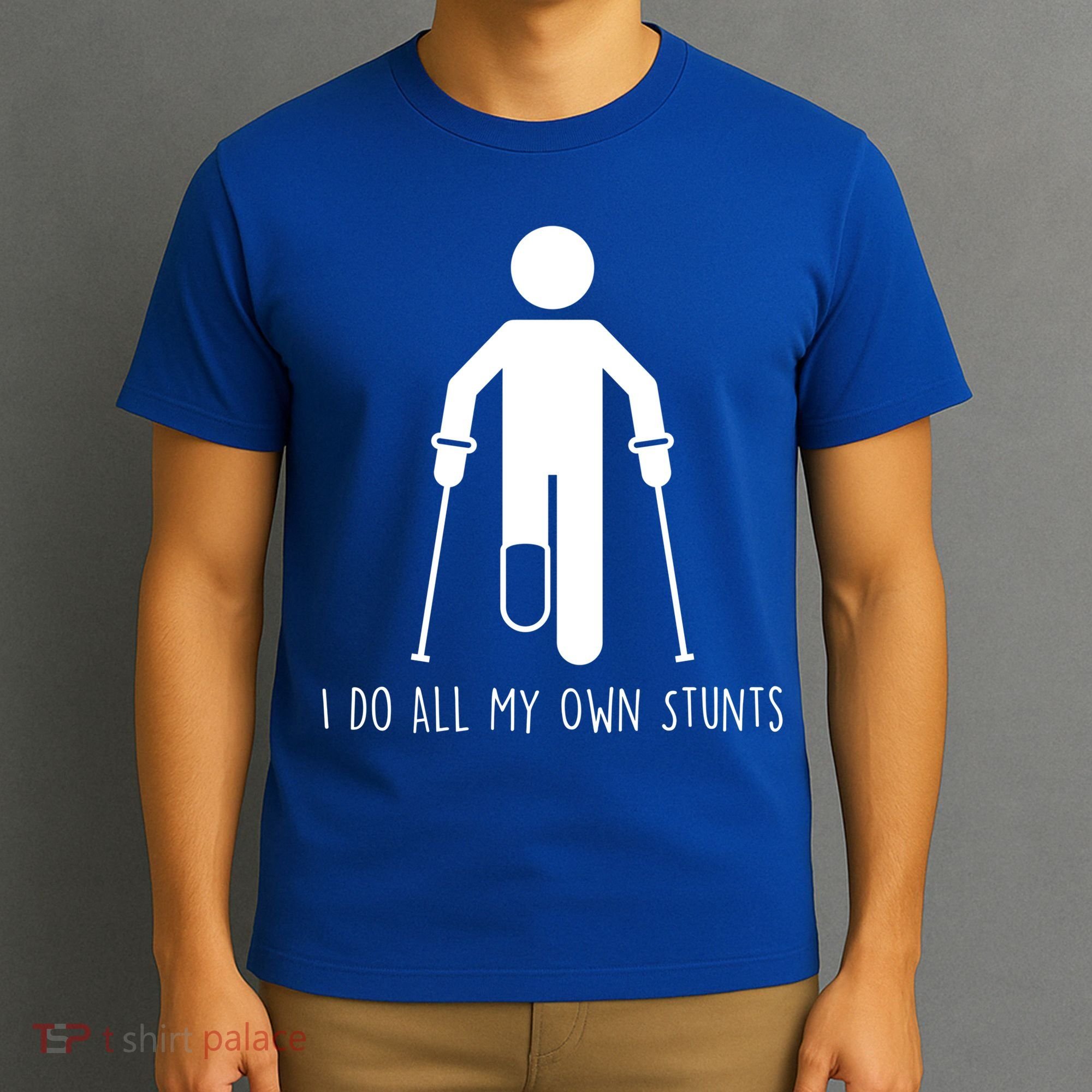 I Do All My Own Stunts Gift Get Well Gift Funny Injury Leg Gift T-Shirt