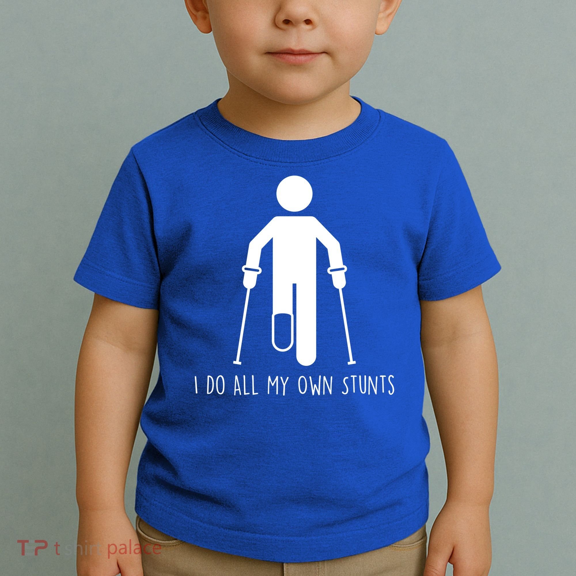 I Do All My Own Stunts Gift Get Well Gift Funny Injury Leg Gift Toddler T-Shirt