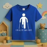 I Do All My Own Stunts Gift Get Well Gift Funny Injury Leg Gift Toddler T-Shirt thumb 3