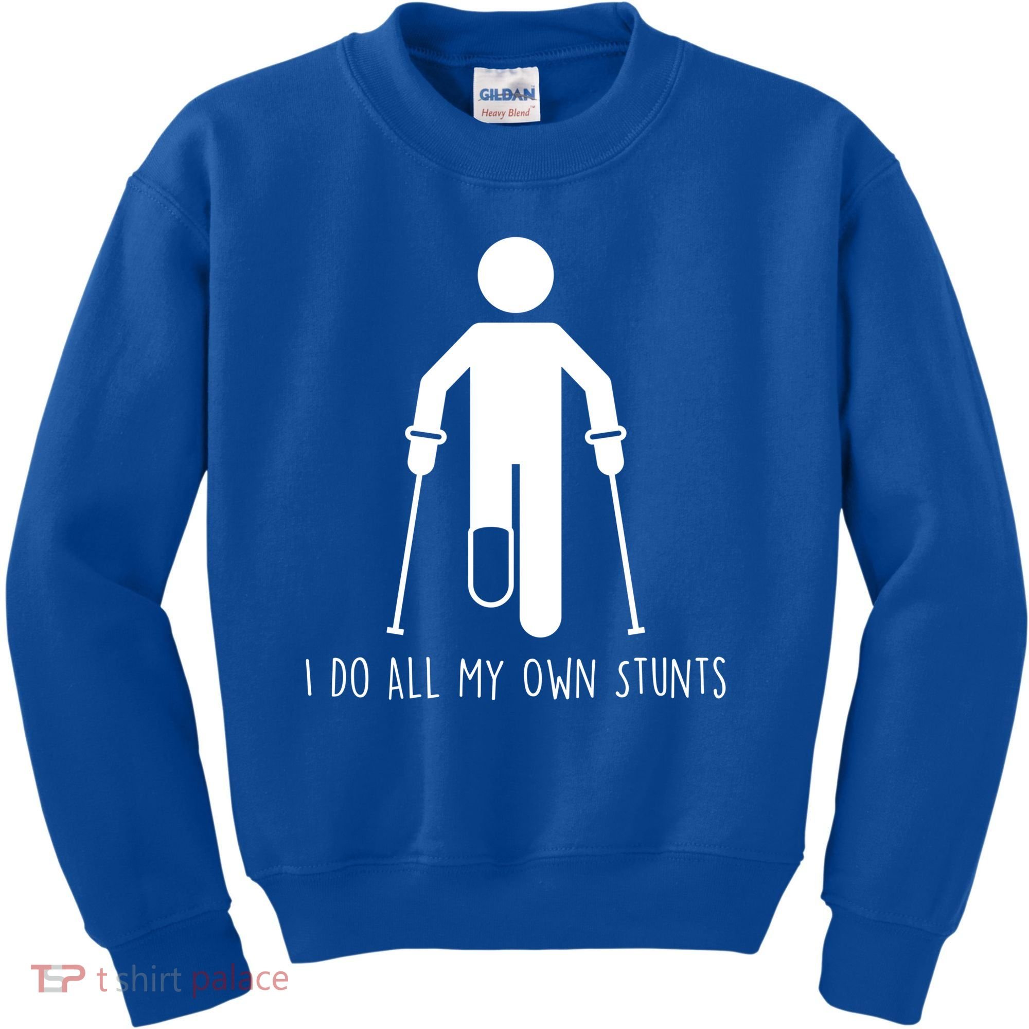 I Do All My Own Stunts Gift Get Well Gift Funny Injury Leg Gift Kids Sweatshirt
