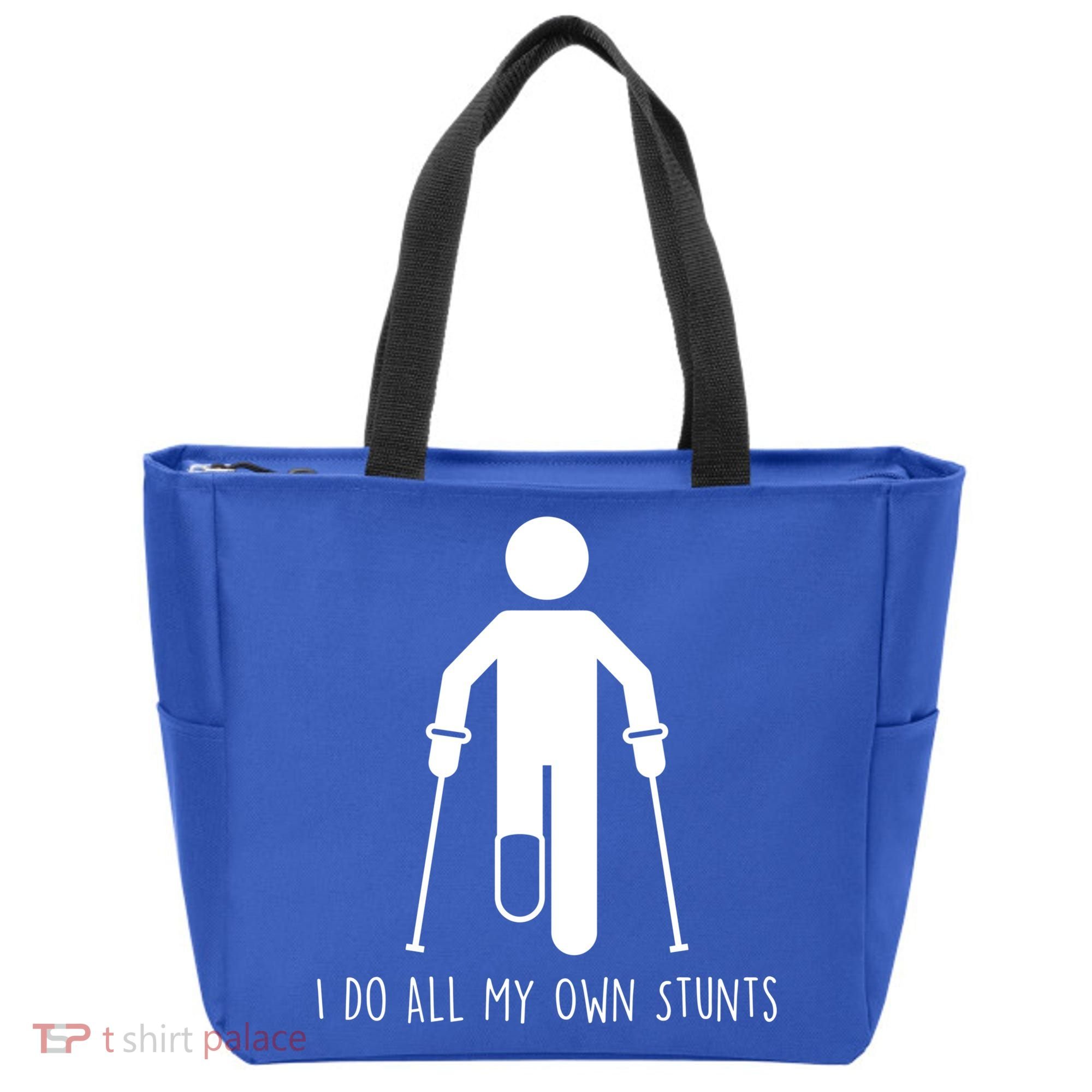 I Do All My Own Stunts Gift Get Well Gift Funny Injury Leg Gift Tote Bag