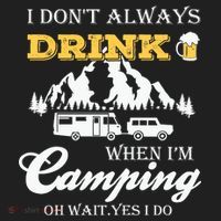I Don't Always Drink When I'm Camping Lovers Funny Camper Golf Towel thumb 3