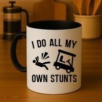 I Do All My Own Stunts For Golfers Gift Coffee Mug thumb 4