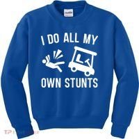 I Do All My Own Stunts For Golfers Gift Kids Sweatshirt thumb 0