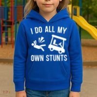 I Do All My Own Stunts For Golfers Gift Kids Hoodie thumb 3
