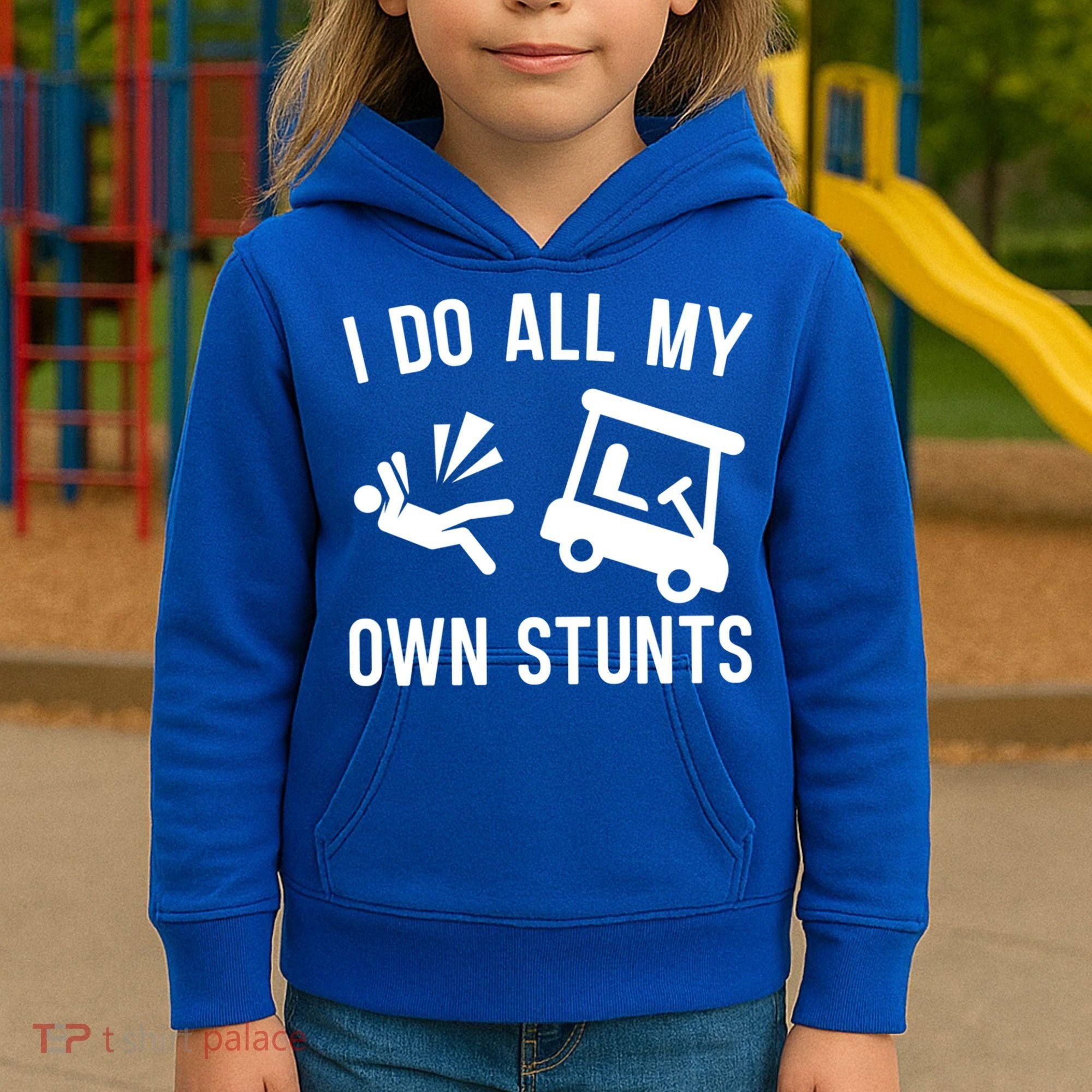 I Do All My Own Stunts For Golfers Gift Kids Hoodie