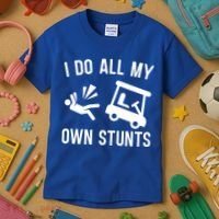 I Do All My Own Stunts For Golfers Gift Kids T-Shirt thumb 3