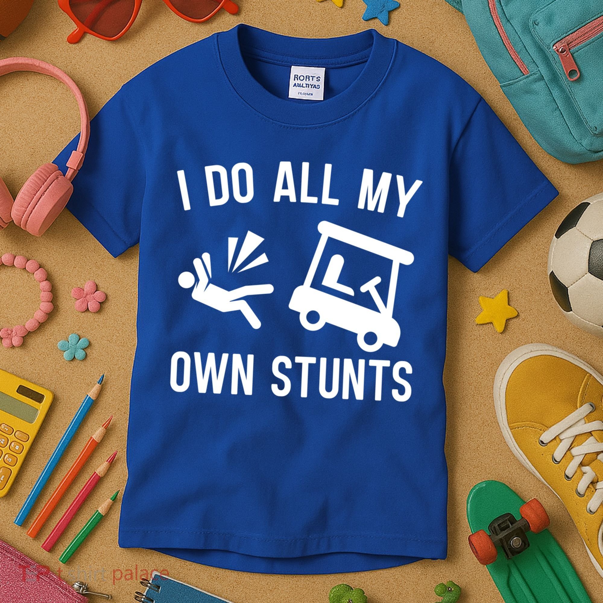 I Do All My Own Stunts For Golfers Gift Kids T-Shirt