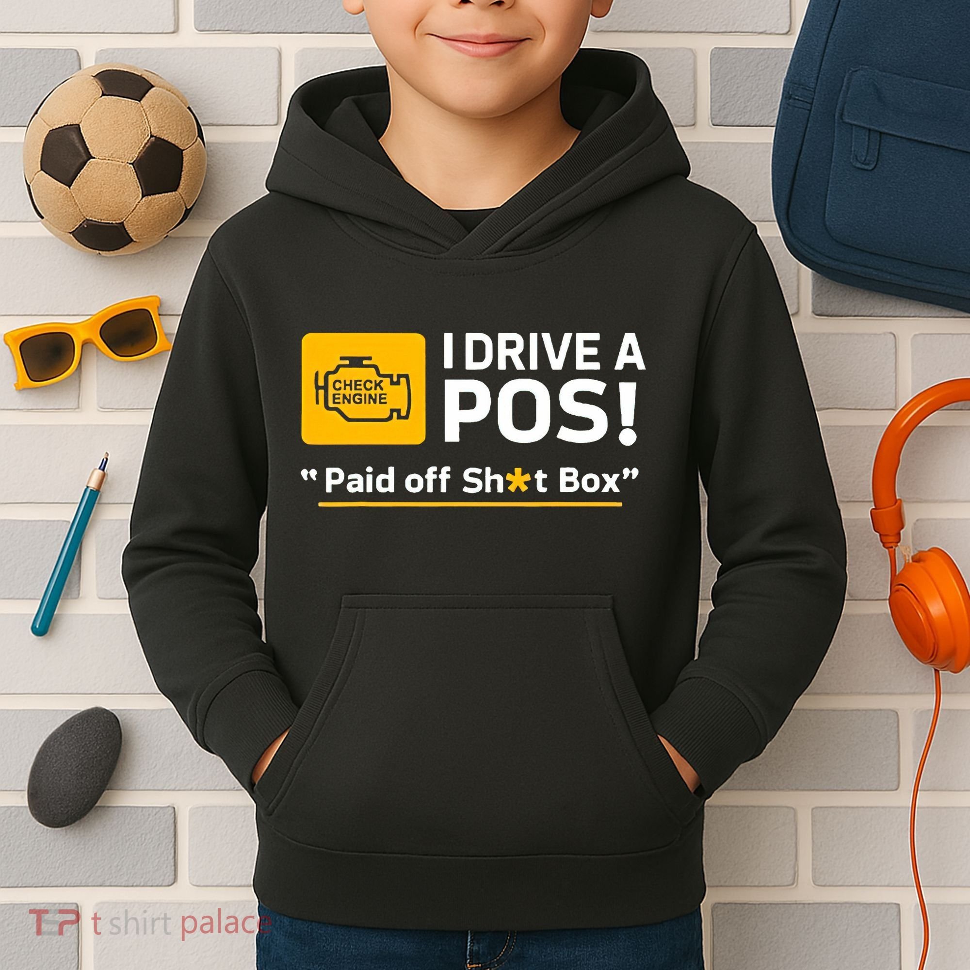 I Drive A Pos Paid Off Sht Box Kids Hoodie